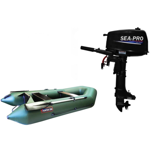 Надувная лодка Хантер 290Р + Мотор Sea Pro Т5S в Екатеринбурге
