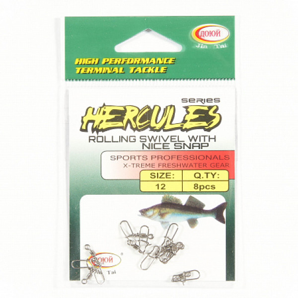 Вертлюг с карабином Hercules №2, 6 шт в Екатеринбурге